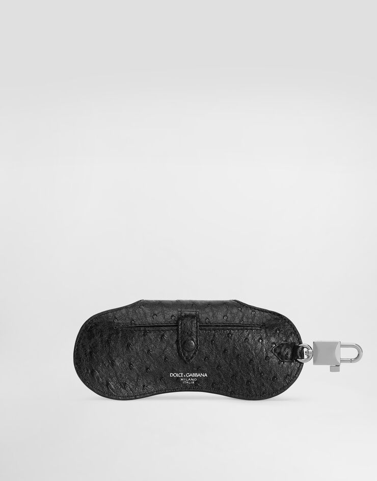 Dolce & Gabbana Estuche para gafas en piel de avestruz Dolce & Gabbana Estuche para gafas en piel de avestruz Negro BP3477A8K00