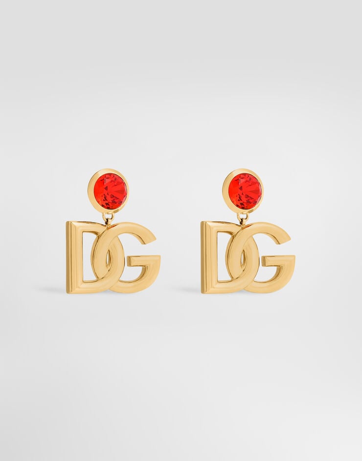 Dolce & Gabbana Clip earrings with logo Orange WER6M1W1111