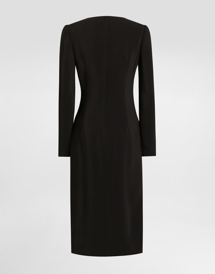 Dolce & Gabbana Structured cady dress Black F60G7TFUIAH