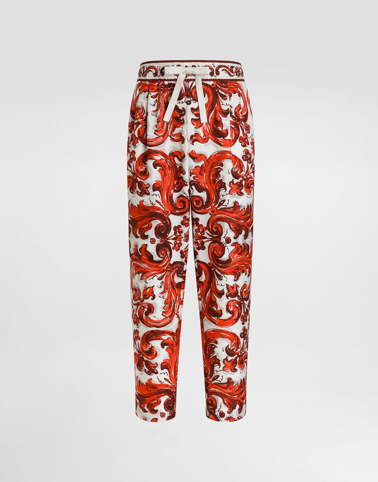 Dolce & Gabbana Majolica-print jacquard jogging trousers Dolce & Gabbana Majolica-print jacquard jogging trousers Multicolor GP12QTFPTBC