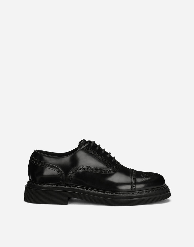 Dolce&Gabbana حذاء أكسفورد من جلد عجل مصقول أسود A20159A1203