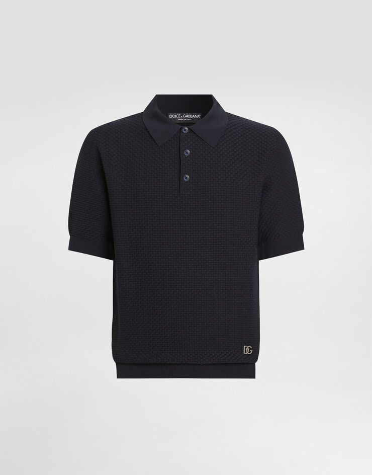 Dolce & Gabbana Cotton polo shirt Blue GXZ02TJBCGF