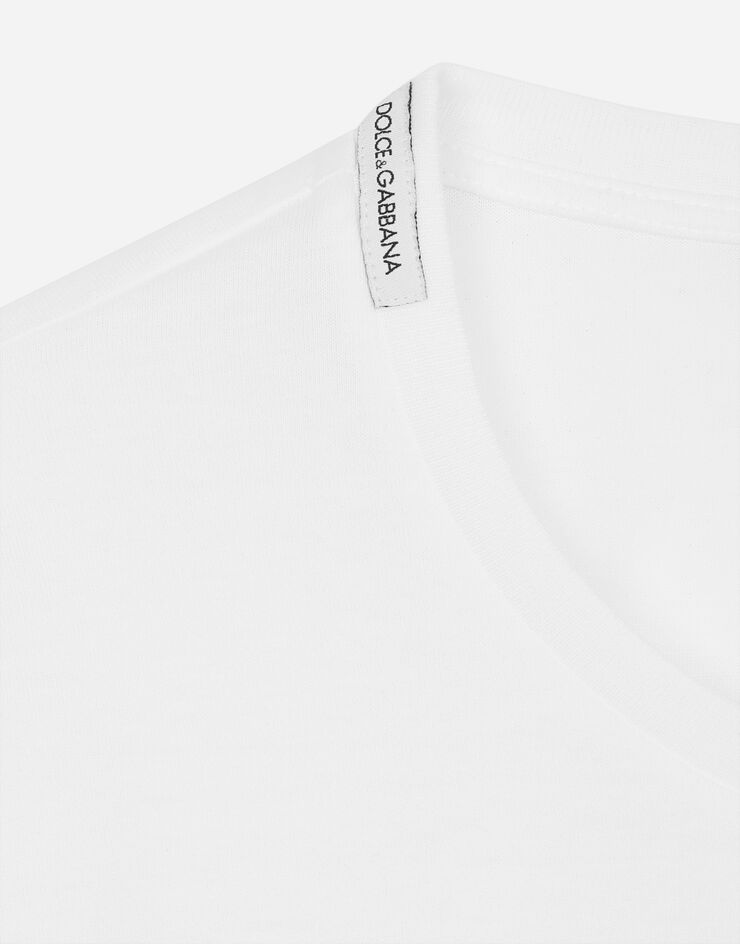 Dolce & Gabbana Short-sleeved jersey t-shirt White F8H32TG7TLC