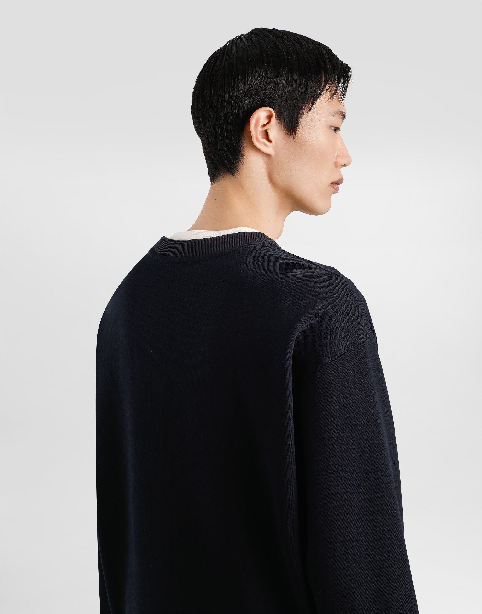 Sweatshirt with embroidery in Blue for Men | Dolce&Gabbana® US