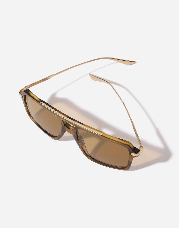 Dolce & Gabbana Gafas de sol DG Metal Classic Ocre estriado VG4477VP673