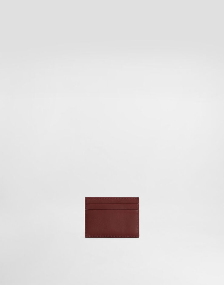 Dolce & Gabbana Plongé calfskin card holder Bordeaux BI0330A9S25