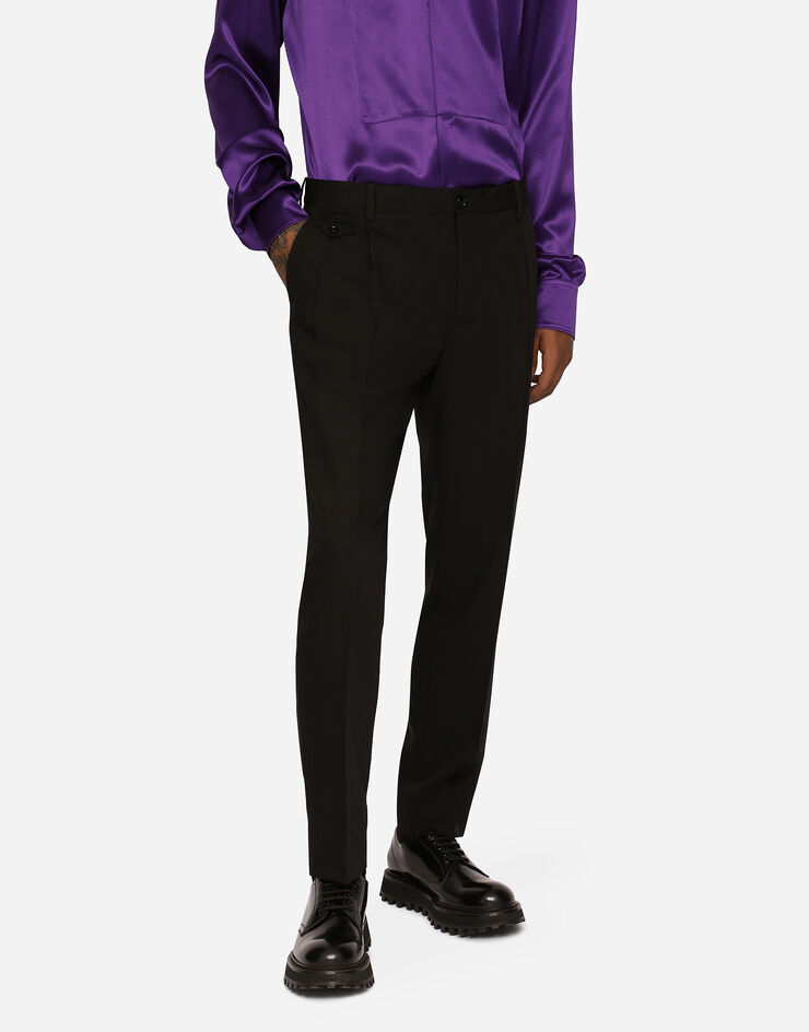 Dolce & Gabbana Stretch wool pants Dolce & Gabbana Stretch wool pants Nero GY6UETFU2KF