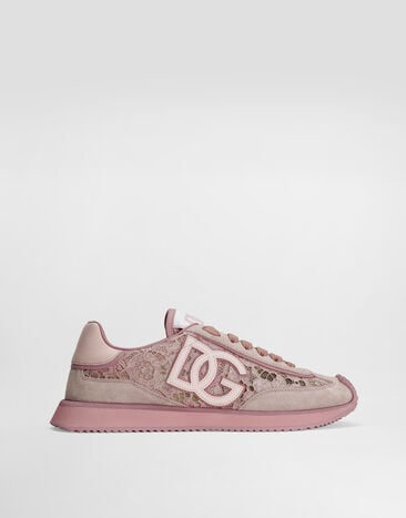 Dolce & Gabbana Zapatilla DG Cushion de encaje y piel de becerro Multicolor CK2340A9AC2