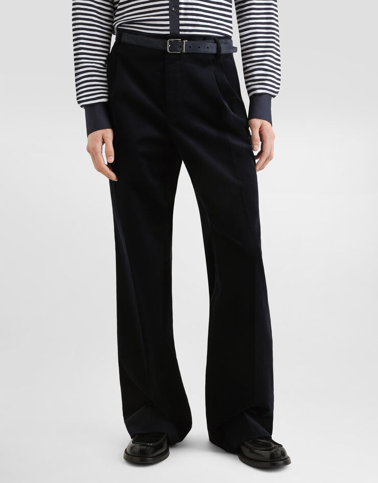 Dolce & Gabbana Velvet trousers Dolce & Gabbana Velvet trousers Blue GYZLHTFUWFK
