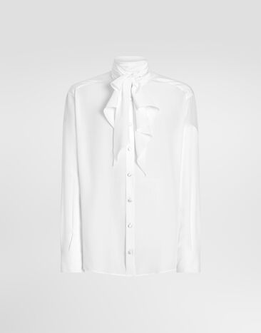 Dolce & Gabbana Crêpe de chine silk shirt White G5ME9TFU1UQ