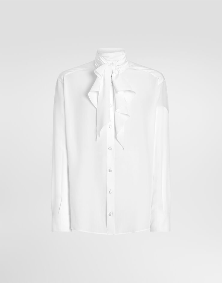 Dolce & Gabbana Crêpe de chine silk shirt Dolce & Gabbana Crêpe de chine silk shirt White G5ME9TFU1UQ