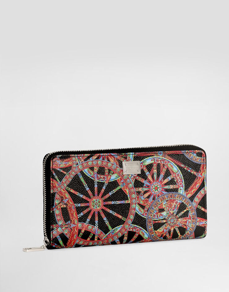 Dolce & Gabbana Cartera en piel de becerro con estampado Carretto Dolce & Gabbana Cartera en piel de becerro con estampado Carretto Multicolor BP1672A0744