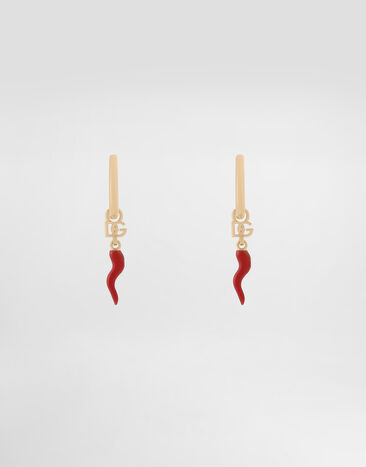 Dolce & Gabbana Creole earrings with horn Gold WEQ6C2W1111