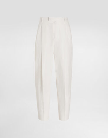 Dolce & Gabbana Pantalón de lino Blanco GP114TFU4JB
