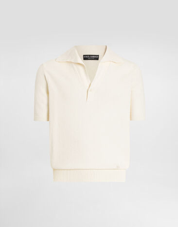 Dolce & Gabbana قميص بولو من مزيج قطن Beige GXZBHZJGMGX
