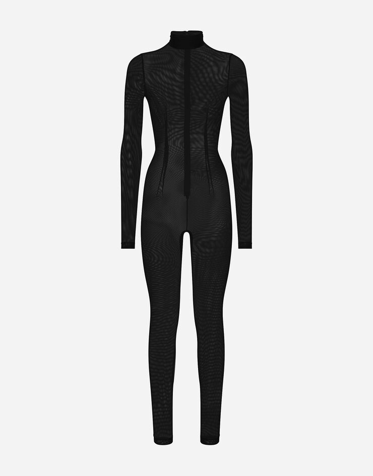 Dolce & Gabbana KIM DOLCE&GABBANA Tulle jumpsuit Black F6BHCTFLRC2