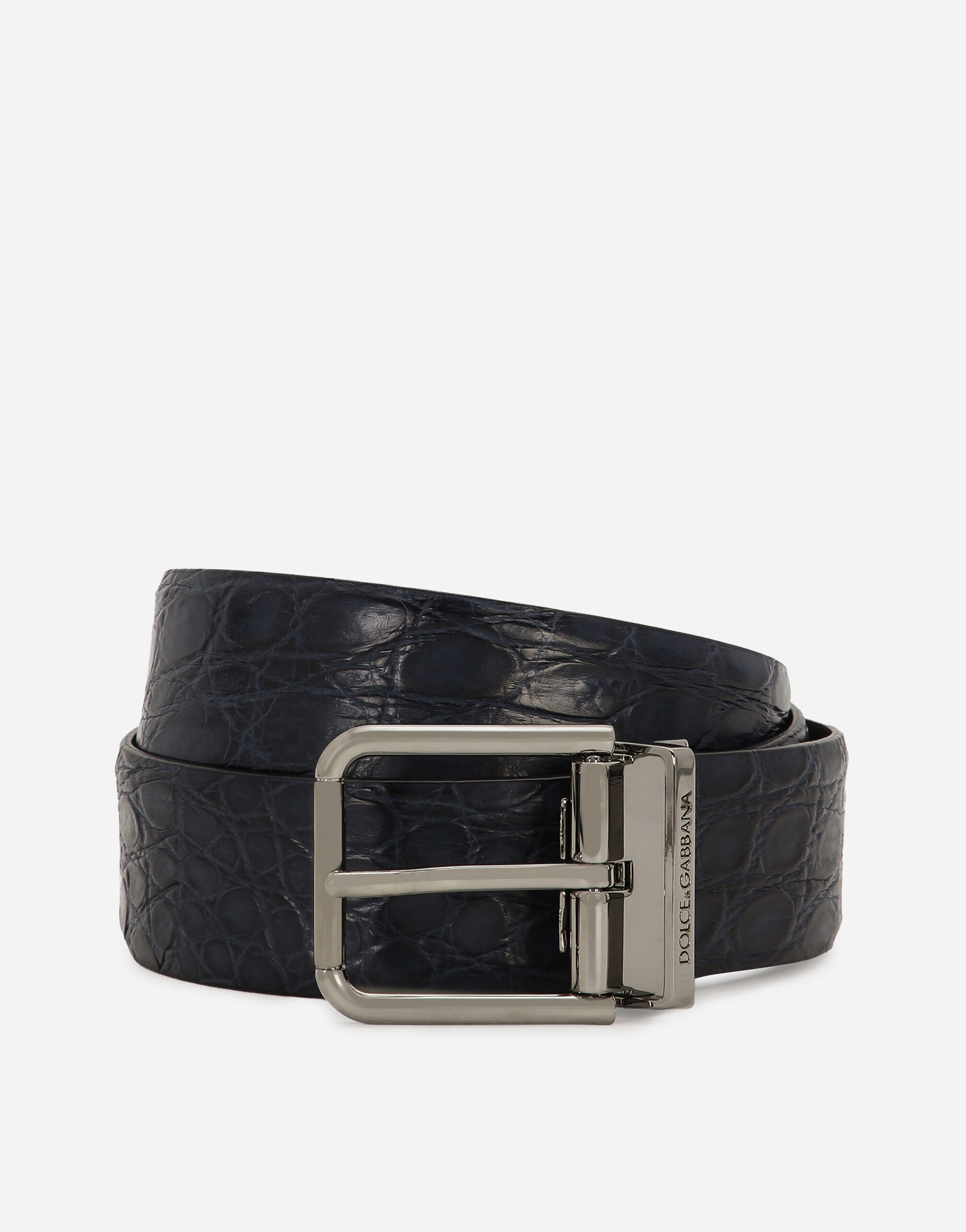 ブルーのメンズ Crocodile nappa belt | Dolce&Gabbana®
