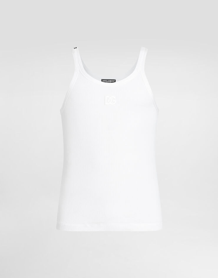 Dolce & Gabbana 刺绣棉质背心 白 G8PA8ZG7PGP
