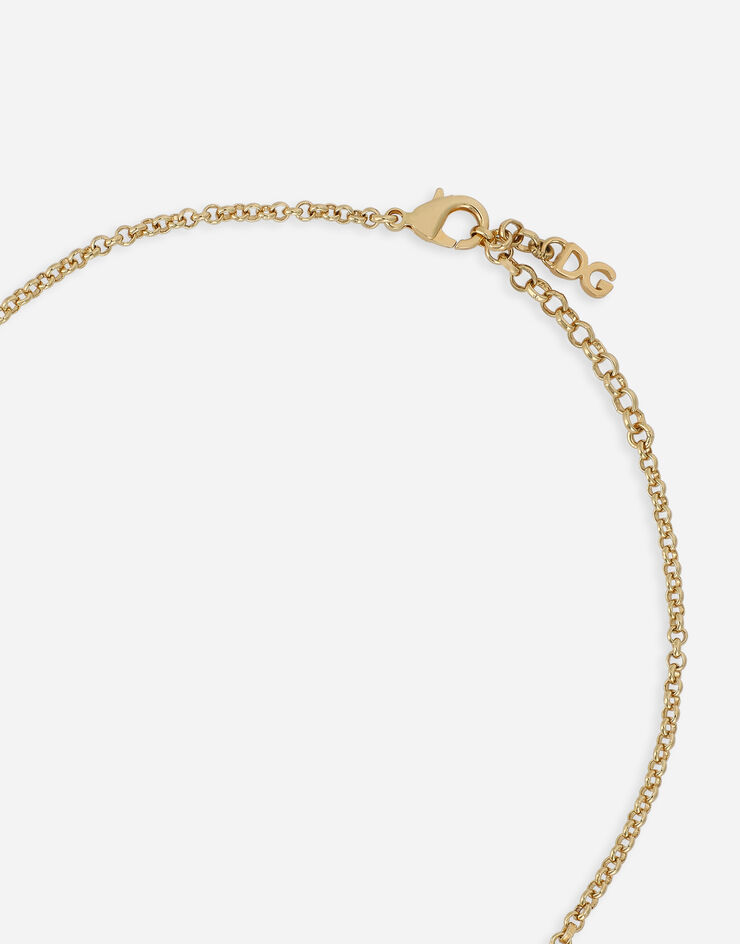 Dolce & Gabbana Collana girocollo a catena sottile con loghi DG Oro WNO8L2W1111