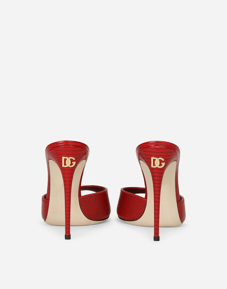 Dolce&Gabbana Mule en piel de becerro Rojo CR1352AS818