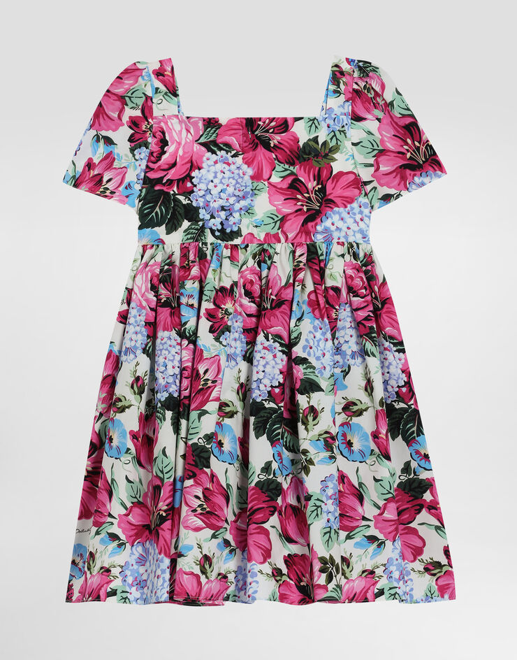 Dolce & Gabbana Printed poplin dress Multicolor L53DF6HS5TP