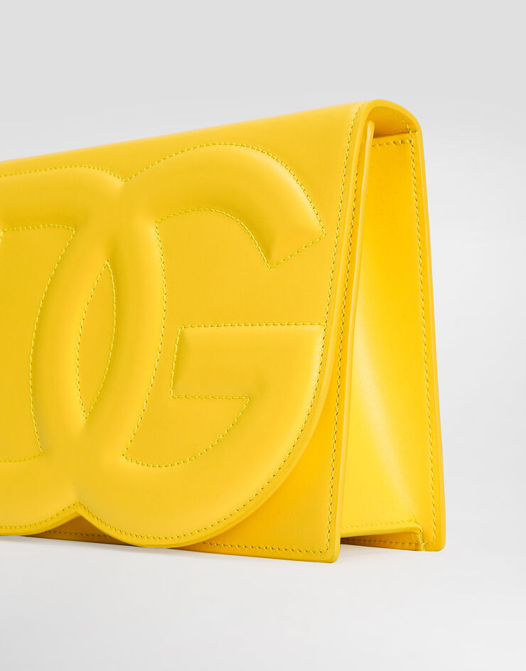 Dolce & Gabbana Umhängetasche DG Logo Bag aus Kalbsleder Gelb BB7287AW576