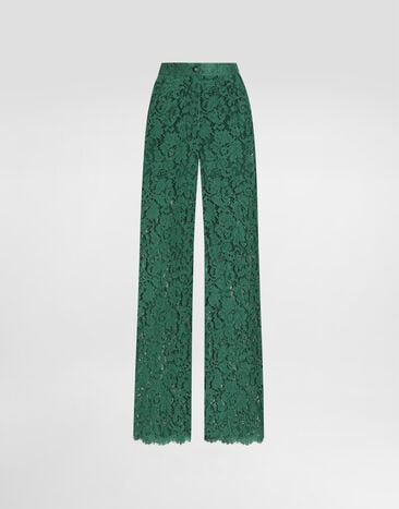 Dolce & Gabbana Cordonetto lace trousers Green FTCPTTHLMTB