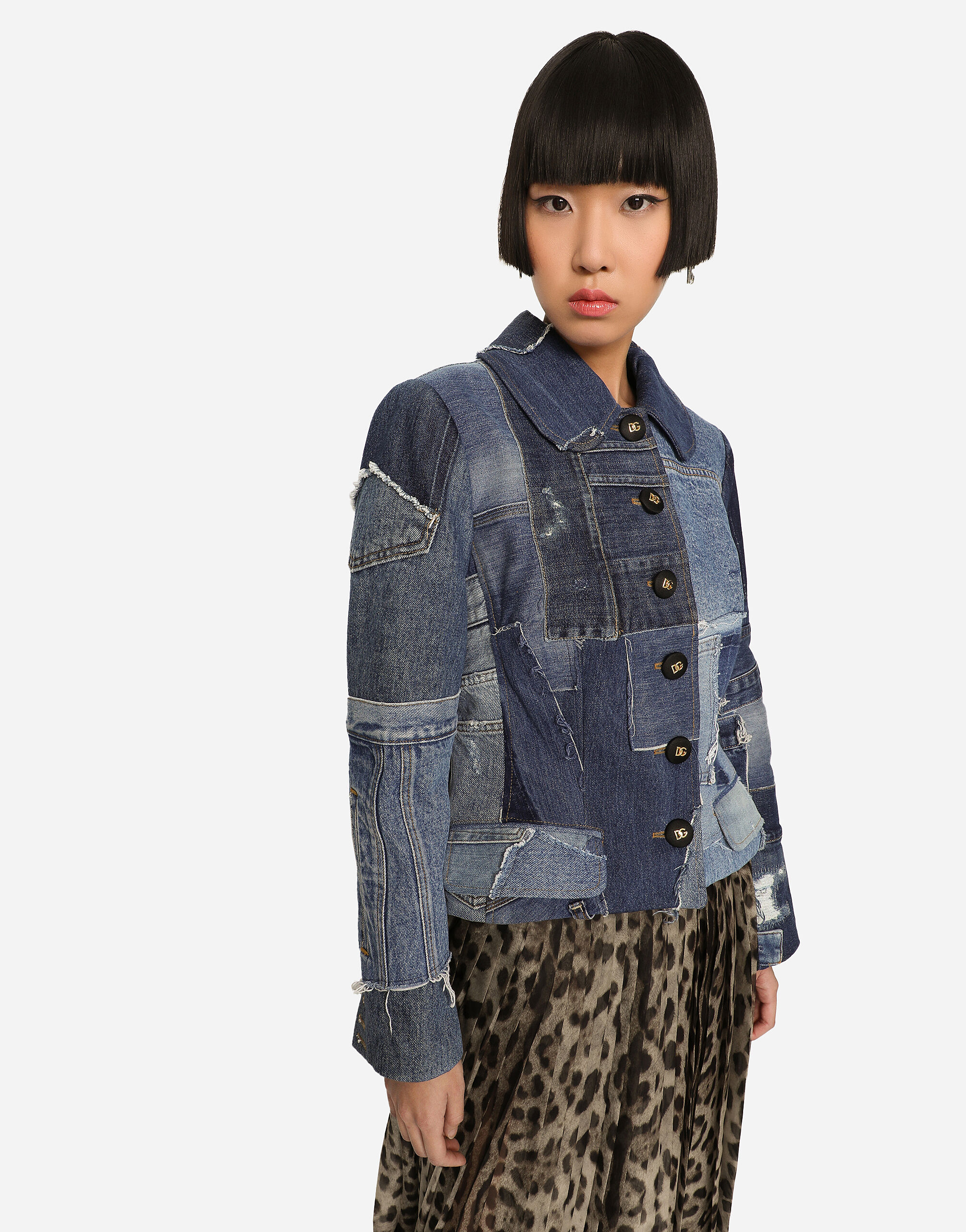 Dolce & gabbana sale patchwork denim jacket