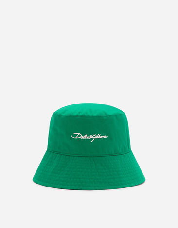 Dolce & Gabbana Bucket hat with Dolce&Gabbana logo Green GH895AHUMOH