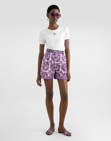 Dolce & Gabbana T-shirt with crisscross White F8U08ZGDDAV