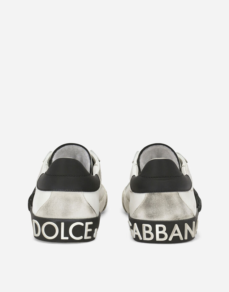 Dolce&Gabbana Sneakers Portofino Vintage en cuir de veau Multicolore CS2203AO277