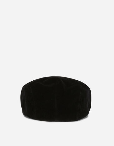 Dolce & Gabbana Velvet flat cap Black GH587AGI681