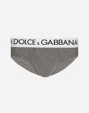 Dolce & Gabbana Mid-rise briefs in two-way stretch cotton jersey Black M3A27TFU1AU