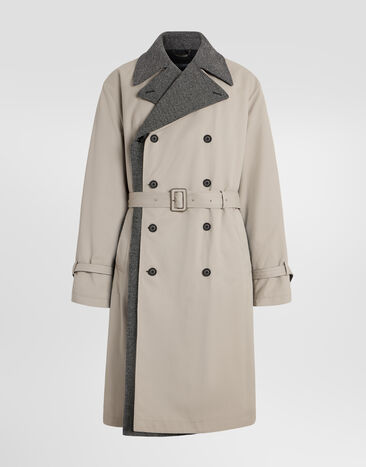 Dolce & Gabbana Double-breasted padded trench coat Beige G060VTFUS32
