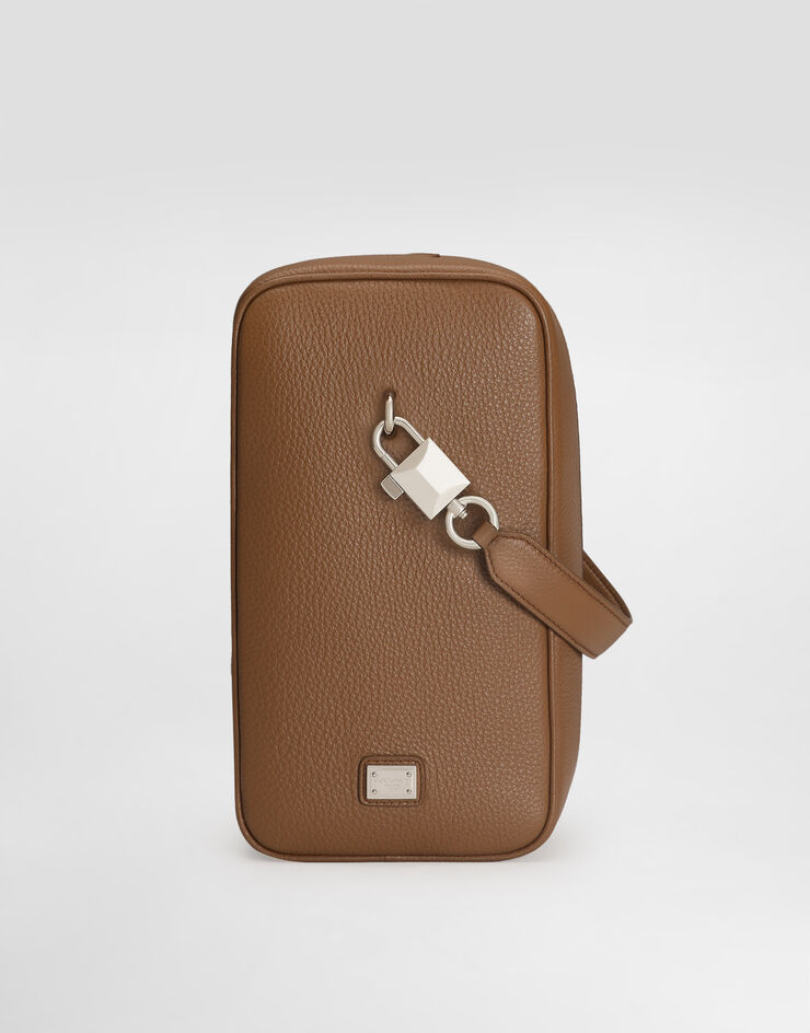 Dolce & Gabbana Lock calfskin handbag Brown BM2449A0370