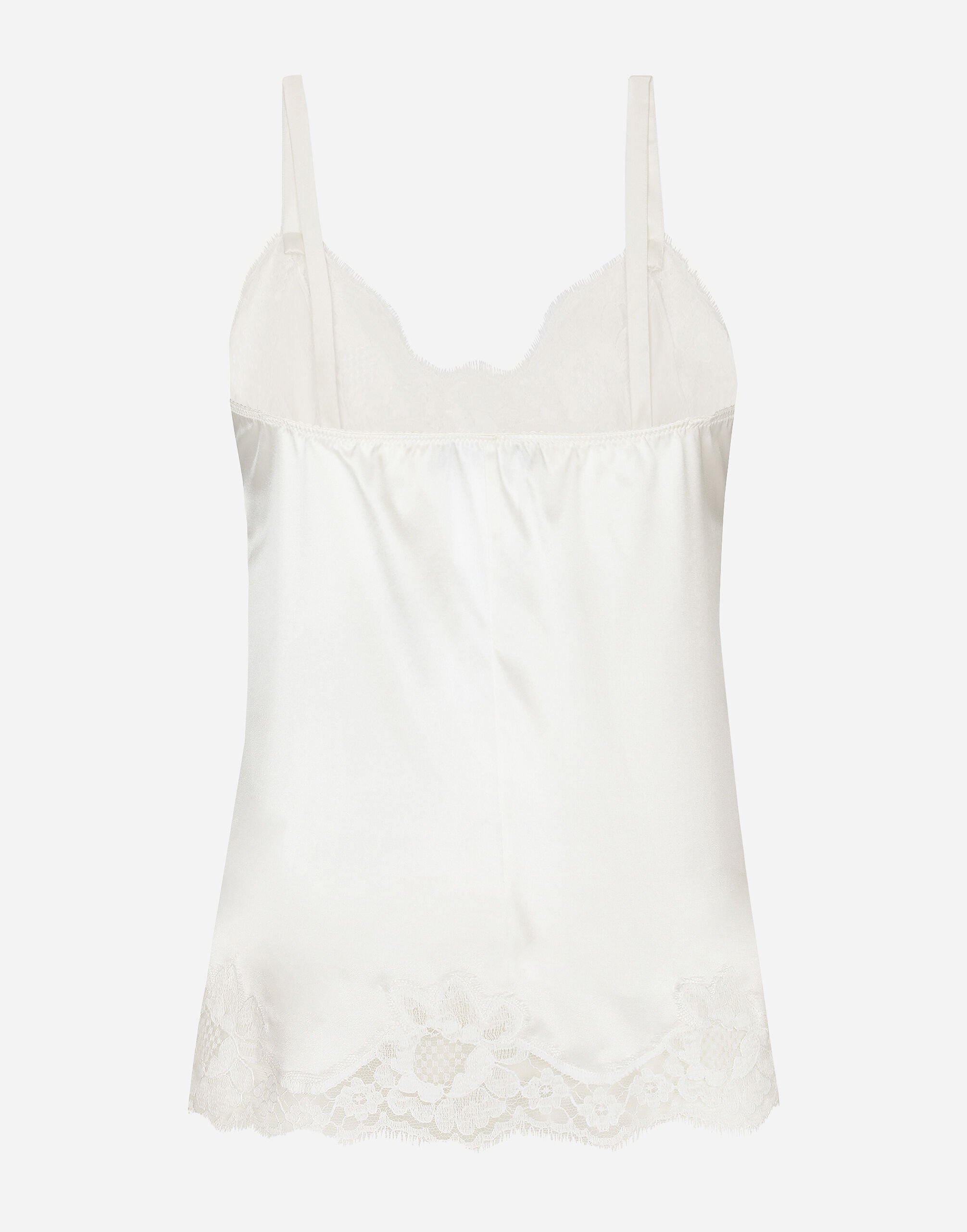 【D＆G】レースディテール サテン ランジェリー風 トップス D＆G】レースディテール サテン ランジェリー風 トップス