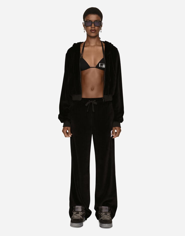 Cotton chenille jogging pants with DGVIB3 embroidery in Black for |  Dolce&Gabbana® US