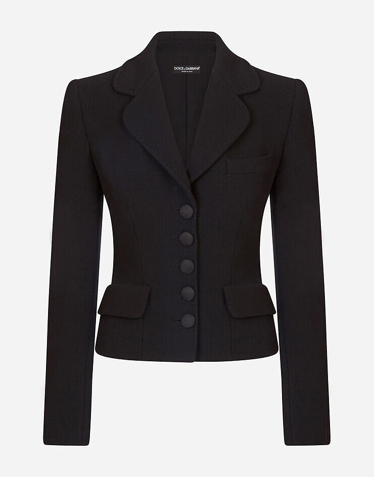 Dolce & Gabbana Chaqueta corta Dolce con cierre simple Negro F28RLTFURFO