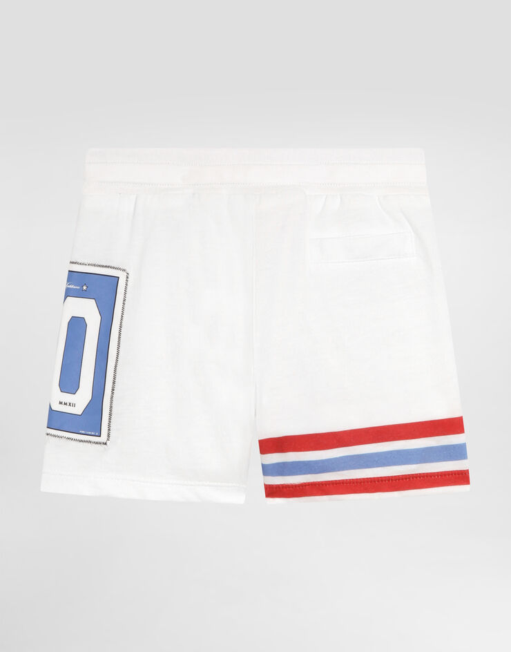 Dolce & Gabbana Jersey bermuda shorts with military print Multicolor L1JQXGII7JV