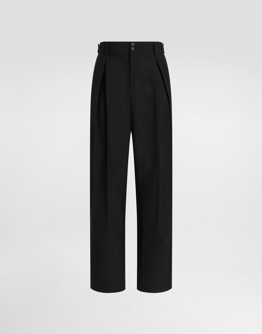 Wool blend trousers