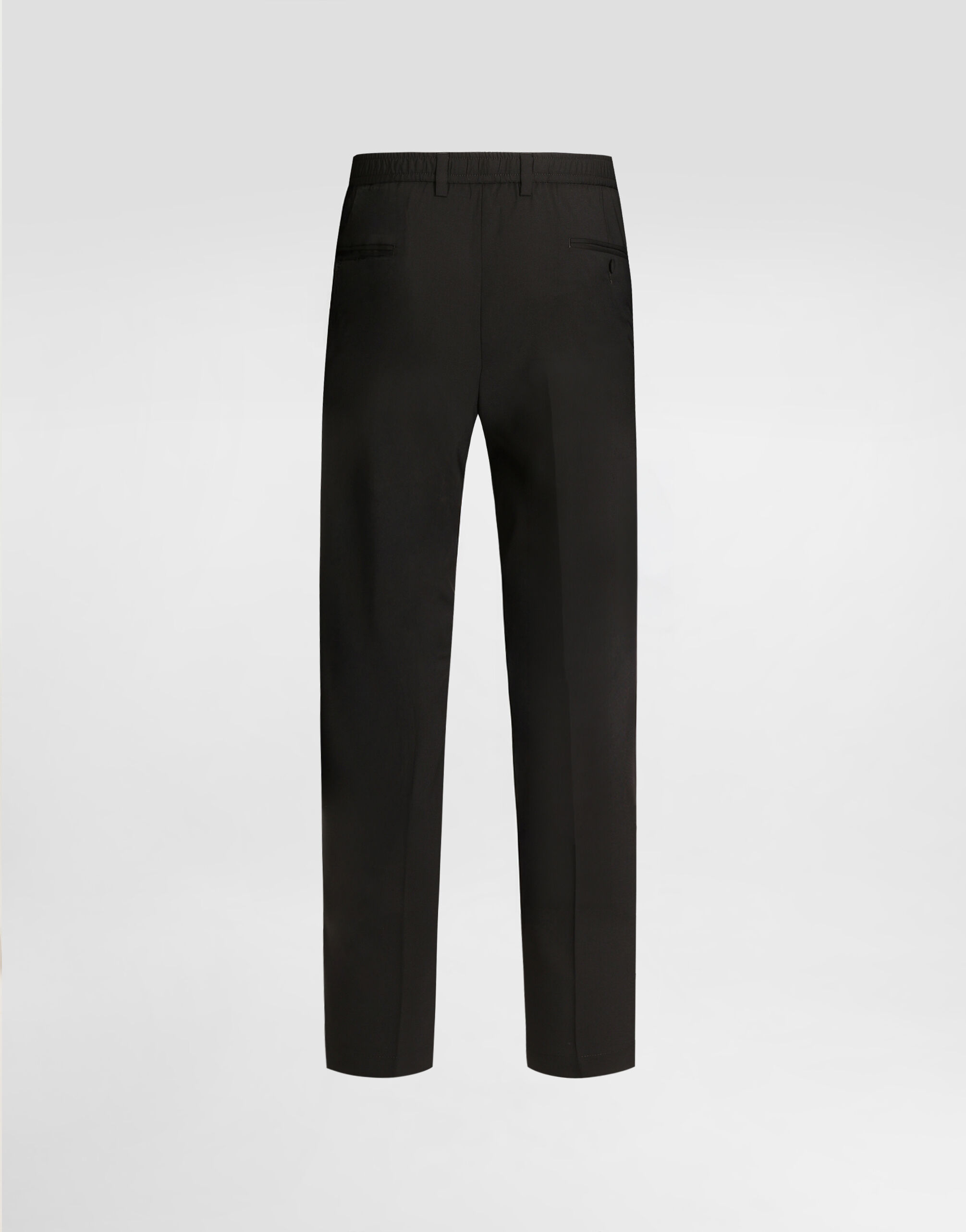 Blackのメンズ Stretch wool canvas trousers | Dolce&Gabbana®