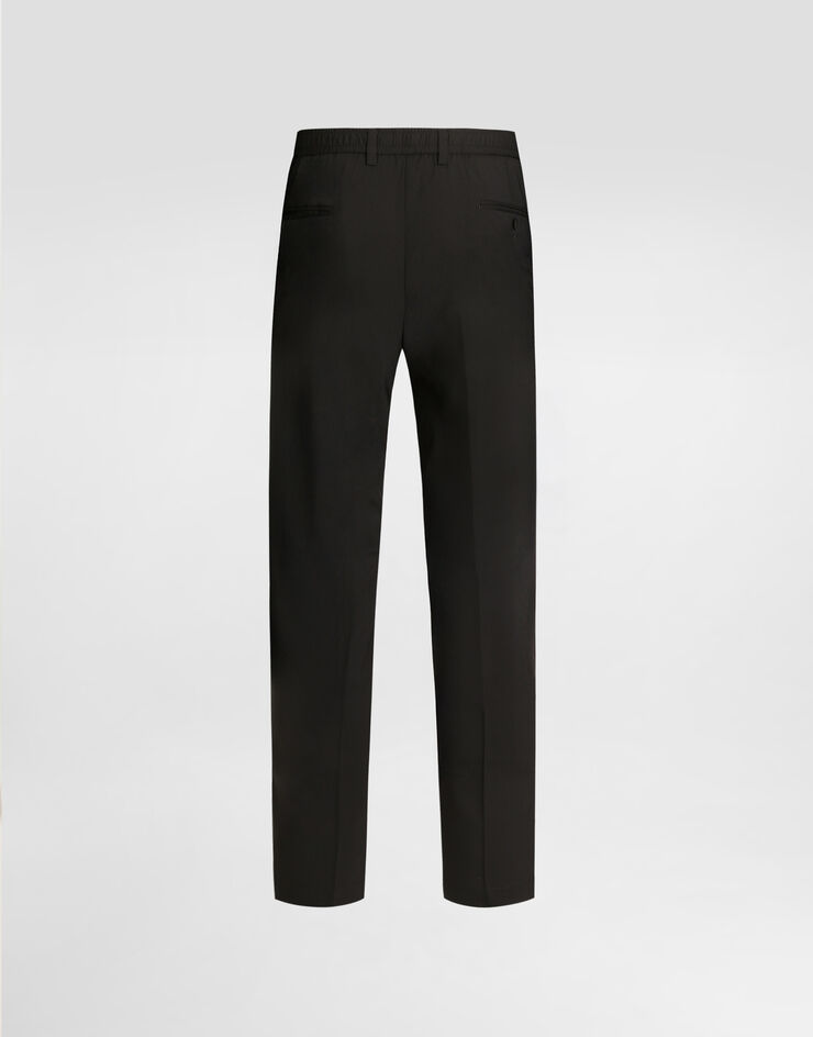 Dolce & Gabbana Stretch wool canvas trousers Black GW13ETFUBFT
