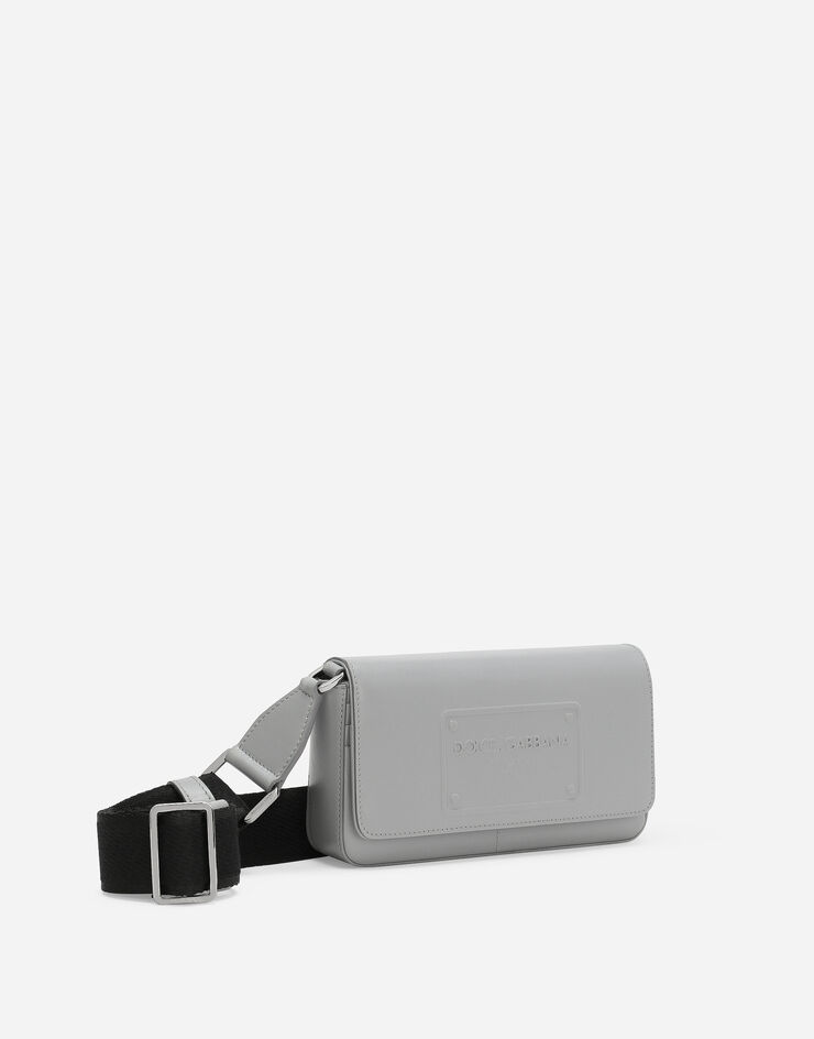 Dolce & Gabbana حقيبة صغيرة من جلد عجل رمادي BP3287AG218
