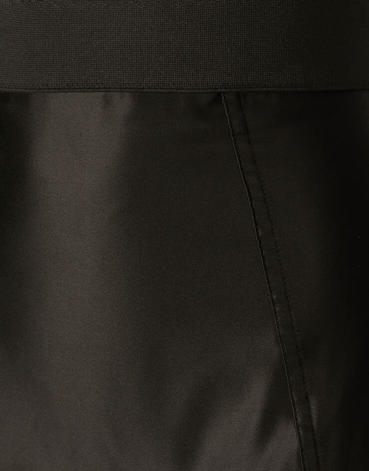 Dolce & Gabbana Culotte en satin de soie avec élastique en marquisette Noir FTAG1TGDCMX