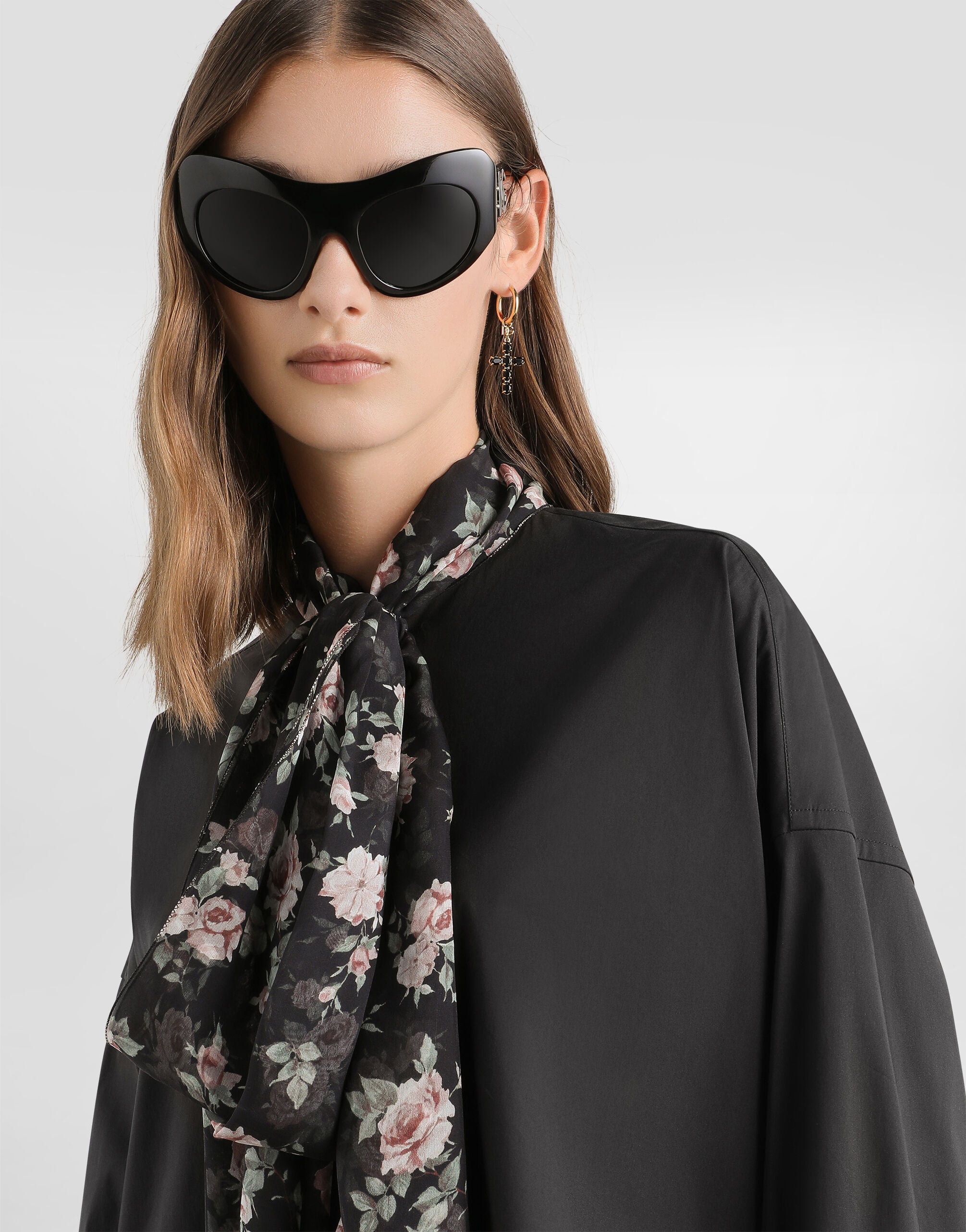Poplin shirt with scarf - thumbnail 4