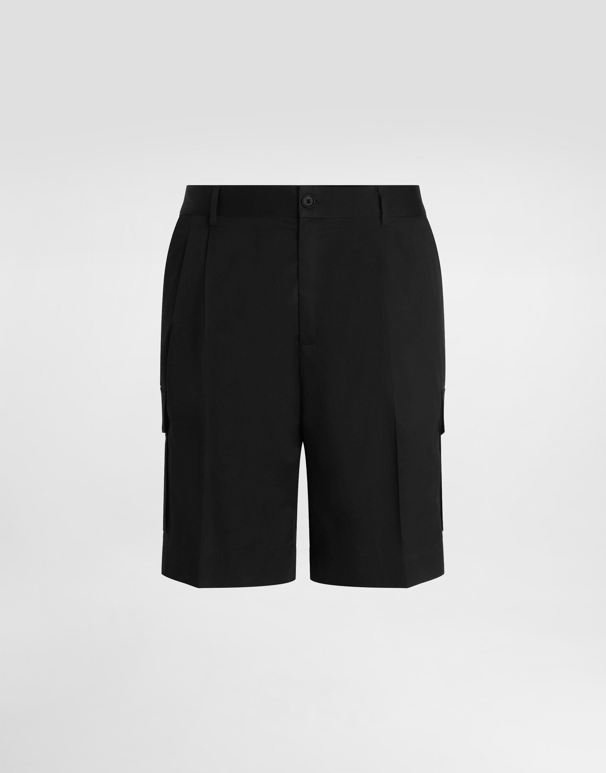 ブラックのメンズ コットン カーゴショートパンツ | Dolce&Gabbana®