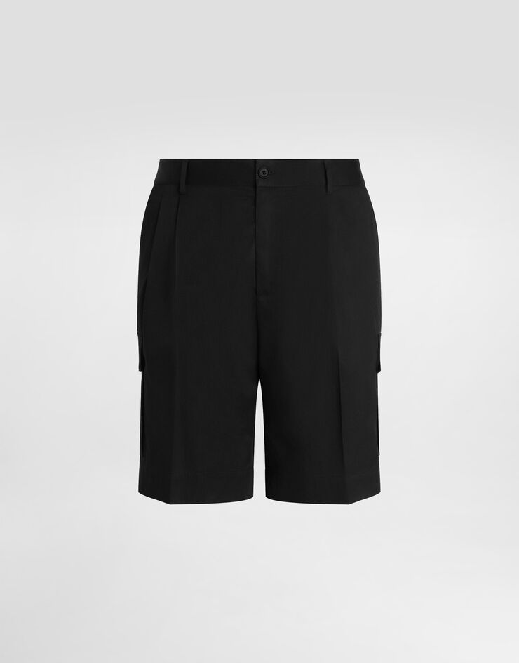 Dolce & Gabbana 코튼 카고 쇼츠 블랙 GP0Y2TFUFNV