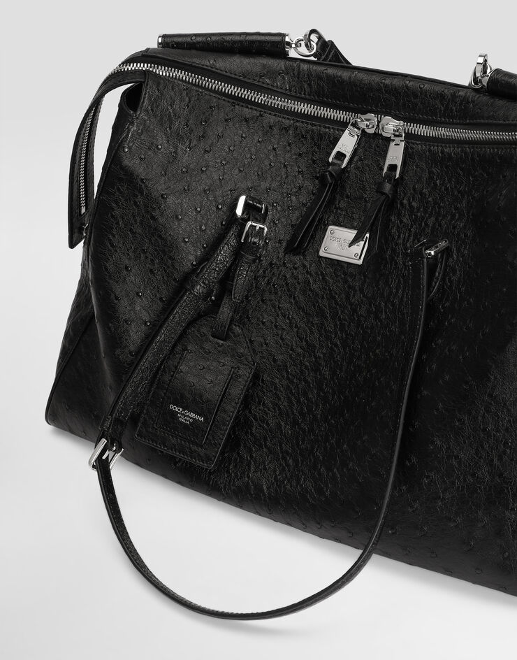 Dolce & Gabbana Vittoria handbag in ostrich leather Dolce & Gabbana Vittoria handbag in ostrich leather Black BM7825A8K00