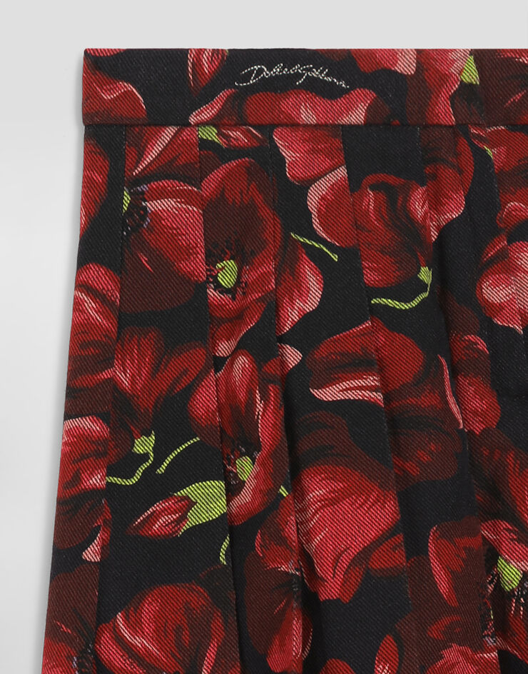 Dolce & Gabbana Poppy-print flannel skirt Dolce & Gabbana Poppy-print flannel skirt Multicolor L56I12HS5VZ