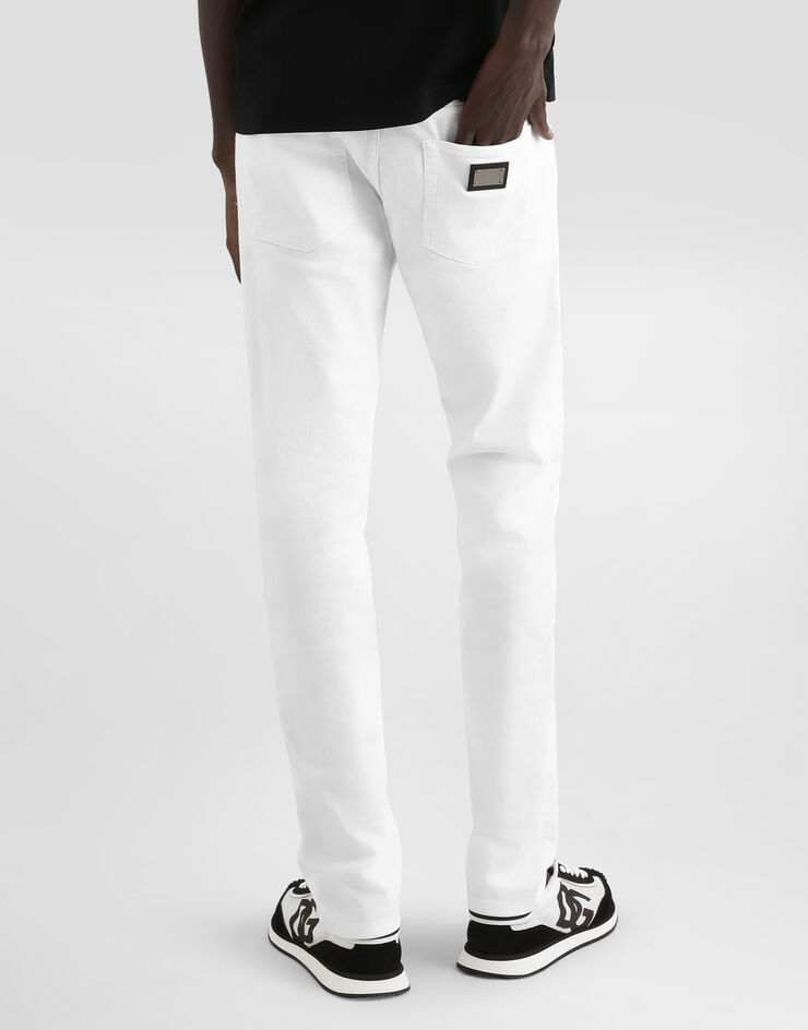 Dolce&Gabbana White slim-fit stretch jeans Multicolor GY07CDG8JR8